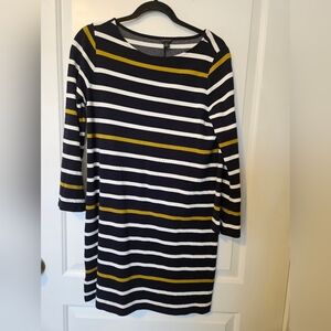 Striped Navy and White Dress